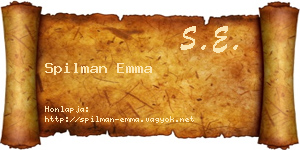 Spilman Emma névjegykártya
